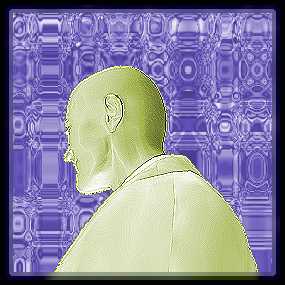He turns his gaze inside out. From within, he won't come out.